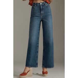 NWT Anthropologie FRAME The Wide High-Rise Wide-Leg Jeans - Size 25 MSRP $268